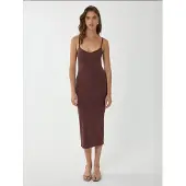 Hiccups for Kids V-hals Bodycon Midi-jurk met Dunne Bandjes