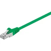 Goobay CAT 5e netwerkkabel, SF/UTP, groen, 3 m, met koper beklede aluminium geleider (CCA)