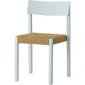Audo Copenhagen Mauro Eetkamerstoel Linen Blue Oak | Paper Cord