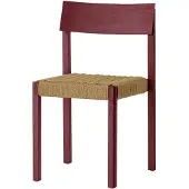 Audo Copenhagen Mauro stoel French red eiken-natuurlijk gevlochten zitting