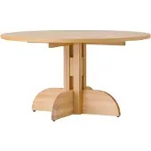 Audo Copenhagen Puffin eettafel eikenfineer Natural Natuurlijk eikenfineer, Ø140 cm