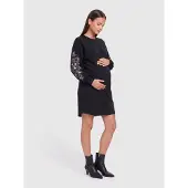 ONLY Maternity Jurk 'OLMKobina' zwart / wit