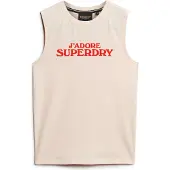 Superdry Sport Luxe Graphic Fitted Mouwloos T-shirt