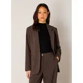 Base Level regular blazer donkerbruin female | Maat: 42