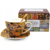 Queen Isabell Koffiekop met Schotel & Lepel 250ml - Gustav Klimt 'Vervulling'