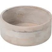 J-Line schaal Rond - hout - wit - large