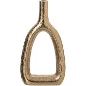 J-Line Solifleurvaas - aluminium - goud - small