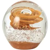 J-Line presse-papier Swirl Bal - glas - brons - small