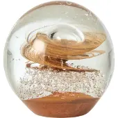 J-Line presse-papier Swirl Bal - glas - brons - large