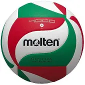 Molten - Lederen volleyball (PP170) (4 stuks) (wit/rood/groen)