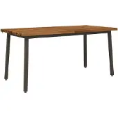 vidaXL Eettafel met levendige rand 160 x 80 x 75 cm Naturel