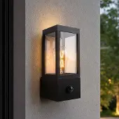 Searchlight Wandlamp buiten Dubai, zwart, Kunststof, Modern, Wandlamp buiten