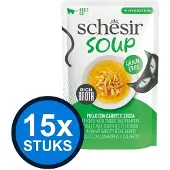 Schesir 12x - Complementary - Kattenvoer - Soep in zakje - Kip & Pompoen - 40g