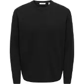 Only & Sons Gebreide trui - ONSTING RLX CREW NECK KNIT NOOS - S tot XXL - voor Mannen - zwart - Maat XL