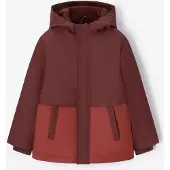 Sissy-Boy Donkerbruine colourblock technische regenjas | Maat: 134-140