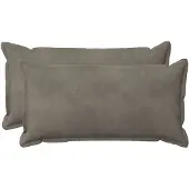 vidaXL Kussensloop 2 st HOUTEN Lichtgrijs 40 x 70 cm Fluweel