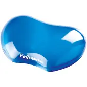 Fellowes Crystals Gel Polssteun – Ergonomische Wrist Support – Transparant Blauw – Antislip & Vlekbestendig