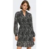 ONLY Blousejurk 'ONLCaroline' taupe / lichtgrijs / zwart