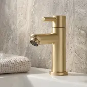Saniclear Brass fonteinkraan messing geborsteld - goud mat