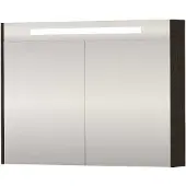 Proline SPK Premium Spiegelkast LED 100x14x74 cm Mokka Oak
