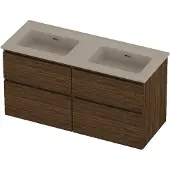 Proline Tribute Badmeubelset Porselein 120x46x62 cm Mat Crème Cotton Cabana Oak