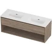 Proline Tribute Badmeubelset Porselein Elegant 140x46x54 cm Mat White Raw Oak