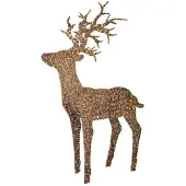 Kaemingk Classic warm 1320 Micro-LED verlichte rendier wicker bruin H 180 cm Lumineo