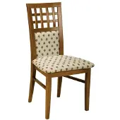 AEA Gepolsterte Esszimmer Stühle 6x Stuhl Gruppe Stühle Garnitur Textil Stoff Holz