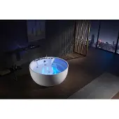 AEA Runde Badewanne Whirlpool Wannen LED Sprudel Wanne Massage Design Wellness