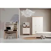 AEA Beige Schlafzimmer Garnitur Moderner Schminktish Schrank Holztisch