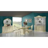 AEA Esszimmer Set Vitrine Esstisch Garnitur Tisch Gruppe 4tlg. Set Komplett Barock
