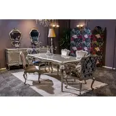AEA Luxus Esszimmer Set Tisch + 6x Lehnstühle Stuhl Essgruppe Essgarnitur 7tlg.