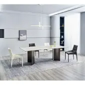 AEA Esszimmergruppe Stilvoller Esstisch 6x Stühle Gruppe Holzgestell 7tlg