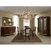 AEA Esstisch 4x Stühle Vitrine Anrichte 8tlg. Esszimmer Set Gruppe Garnitur Tisch