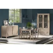 AEA Essgruppe Esstisch Tisch Set 4x Stühle Esszimmer Garnitur Sideboard 7tlg.