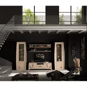 AEA Wohnwände Set Vitrine TV Kommode Wandregale Kommoden Schrank Holz Möbel 5 tlg.