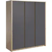 AEA Stoffschrank Kleiderschrank Garderobenschrank 2 stabilen Kleiderstangen