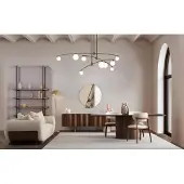 AEA Esszimmer Set Esstisch 4x Stühle Kommode mit Spiegel Modern Set Essgruppe
