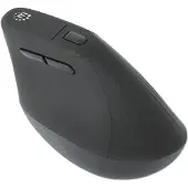 Manhattan Verticale Ergonomische Draadloze USB Muis (Draadloze), Muis, Zwart