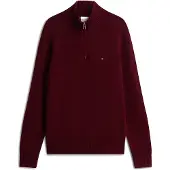 Tommy Hilfiger Heren Truien & Vesten Lambswool Zip Mock - Bordeaux - Maat XXL