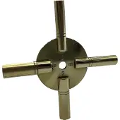 Anchor Stersleutel, spiderkey universele kloksleutel voor opwindveren, (opwindas 3, 3,5, 4 en 4,5 mm)