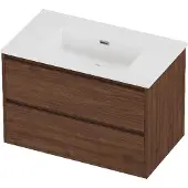 Proline tribute badmeubelset porselein elegant 80x46x54 cm mat white indian walnut