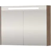 Proline SPK Premium Spiegelkast LED 100x14x74 cm Terra Oak