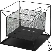 Outsunny Fire Pit Metall 45L x 45B x 43H cm Schwarz