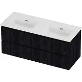 Proline Tribute Badmeubelset Porselein Elegant 120x46x54 cm Glans Wit Charcoal Oak
