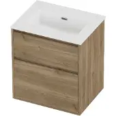 Proline tribute badmeubelset porselein elegant 60x46x67 cm mat white cider oak