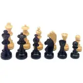 HOT Games Schaakstukken - Staunton maat 6 - Gelakt hout zwart