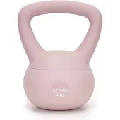 Springos Kettlebell - - 4 kg - Soepel - Ergonomisch - Lichtroze