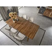 AEA Komplett Set Tisch 4x Stühle Esszimmer Set Ess Gruppe Holz 5tlg