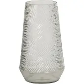 J-Line Vaas met reliëf - glas - transparant - large